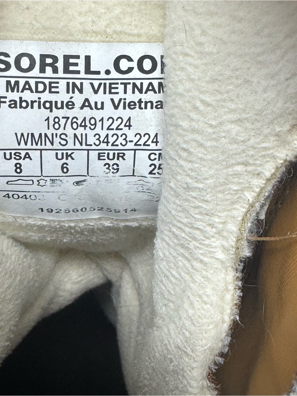 Sorel Explorer II Joan Waterproof Boots Sz 8 Brown Suede Gray Wool Lace Up - Picture 5 of 6